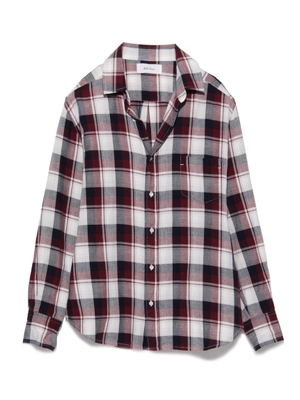 先染めチェックシャツ