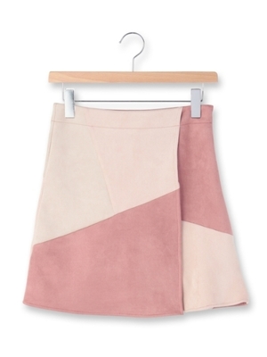 OZOC (オゾック) パッチワークラップ風スカート