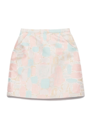 Lily Brown (リリーブラウン) ブロック柄台形スカート