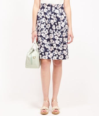 ROPÉ PICNIC（ロペピクニック） 【先行予約】花柄ハイウエストタックストレートスカート