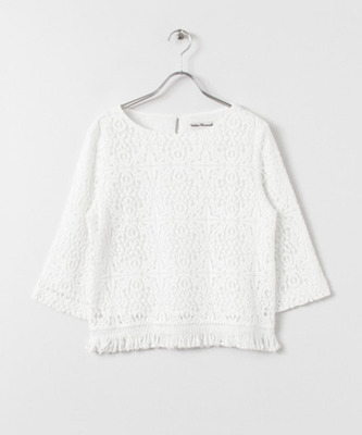 パネルレースブラウス