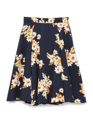 フラワープリントフレアスカート