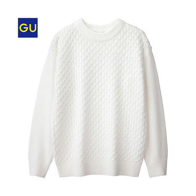 (GU)ハニカムケーブルセーター(長袖)A