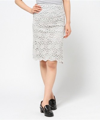 ケミカルレーススリットスカート