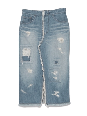ダメージデニムスカート