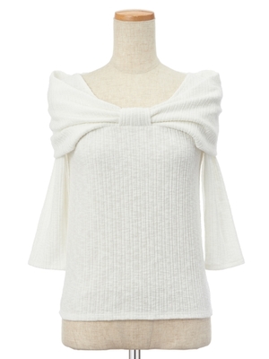 リボンカットプルオーバー