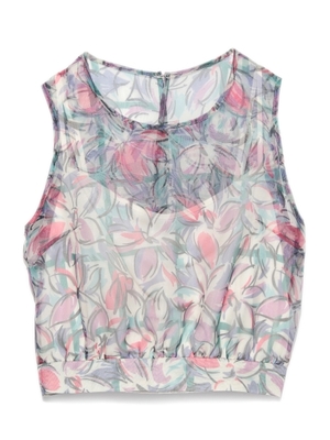 フラワーオーガンジートップス