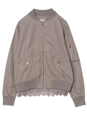 裾レースブルゾン