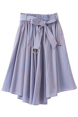 シャツ地イレギュラーヘムスカート