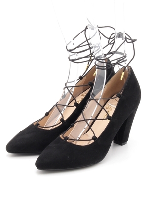 レースアップパンプス