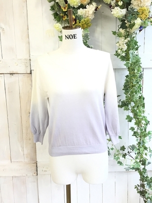 タイダイ染めVネックニット