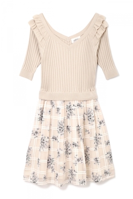 DEVORE FLORAL PLAID ONEPIECE