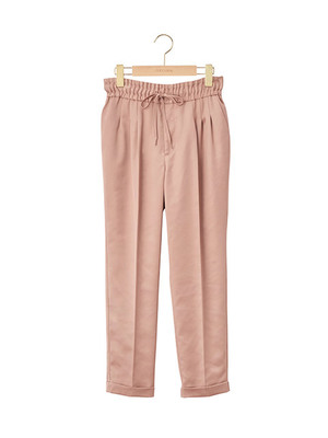 サテンストレッチスラックスパンツ