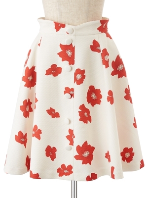 ユニカラーサイドフレアスカート