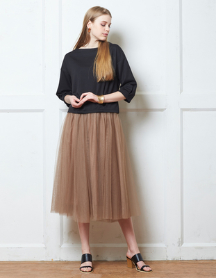 ロング丈チュールスカート