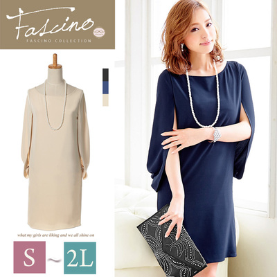 パーティードレス ワンピース パーティー 結婚式 ケープ マント カーディガン風 ワンピース 