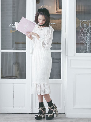 マーメイドフリルレーススカート