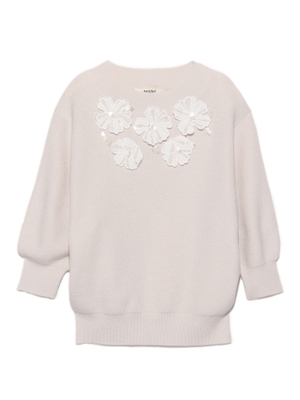 snidel (スナイデル)  フラワーモチーフニットプルオーバー