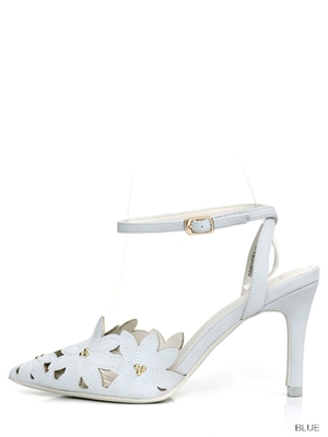 RANDA (ランダ)  アンクルストラップフラワーパンプス