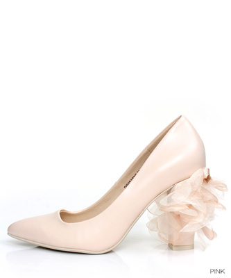 【2016SS新作】シフォン×リボンヒールパンプス/DS5103/Y