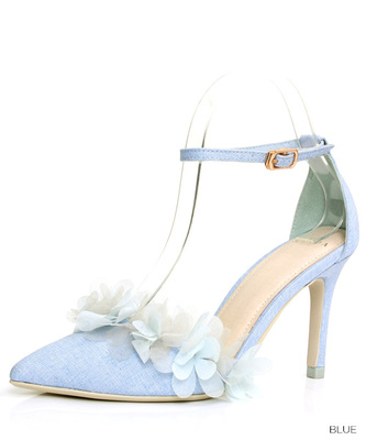 【2016SS新作】シフォントリムアンクルストラップパンプス/DS5104/F4