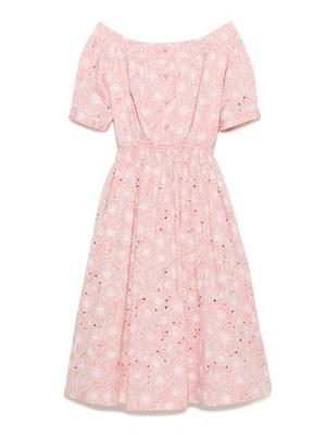 Lily Brown (リリーブラウン)  刺繍風プリントワンピ