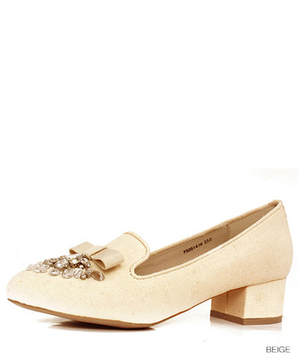 【2016SS新作】ビジューリボンオペラシューズ/PS5141/H