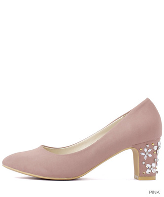 【SALE】ビジューヒールパンプス