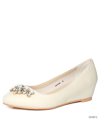 【2016SS新作】ビジューウェッジパンプス