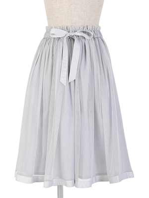 グログランリボン使いチュールスカート