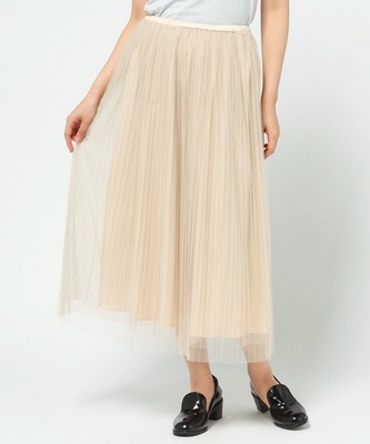 チュールプリーツスカート