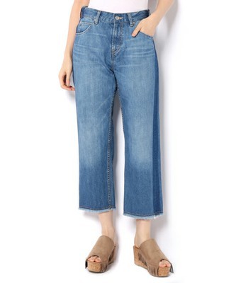 サイドライン裾フリンジデニム