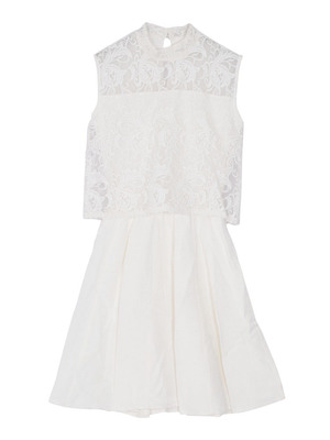 dazzlin 【se】オーガンジーレースコンビワンピース