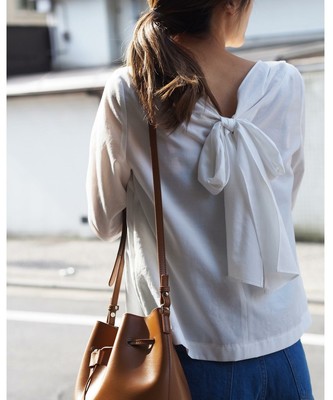 JCLR 後ろリボン ブラウス