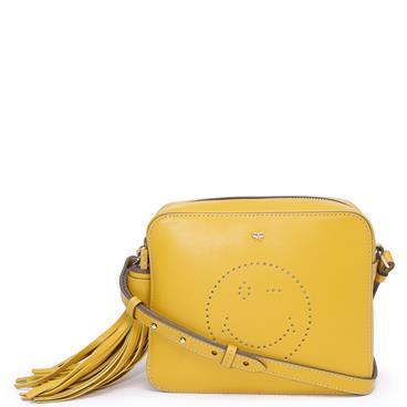 SMILEY WINK CROSS-BODY MUSTARD