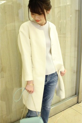 コットンカルゼ Cネックコート