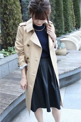 高密度ギャバ トレンチコート