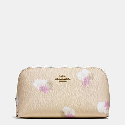 コスメティック ケース 17 フローラル プリント コーテッド キャンバス