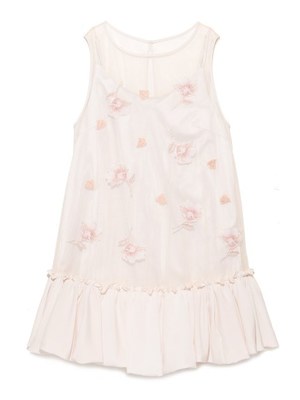 チュール刺繍ワンピース