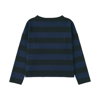 ボーダーモックネックT（9分袖）