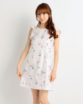 小花ブーケ柄ワンピース