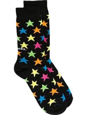 DIESEL スター柄 インターシャソックス