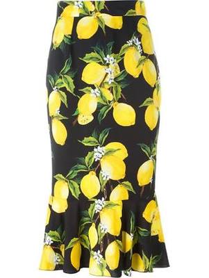 DOLCE & GABBANA レモン柄 スカート