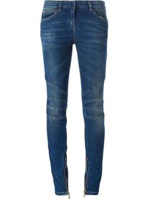 BALMAIN スキニーバイカージーンズ