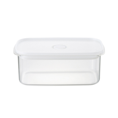 フタをしたまんま電子レンジで使える　バルブ付き密閉保存容器　深型・中　約幅１２×奥行２０×高さ８ｃｍ