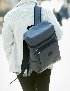 スクエアジッパーバックパック・全3色・n45169