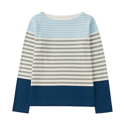 ボーダーボートネックT(長袖)
