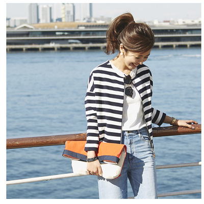 モデルSayakaコラボ【2way border tops】レディース 2WAY ボーダー