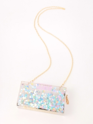 スパンコールクリアバッグ