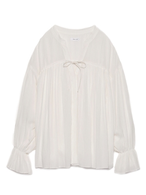 ギャザーシフォンブラウス